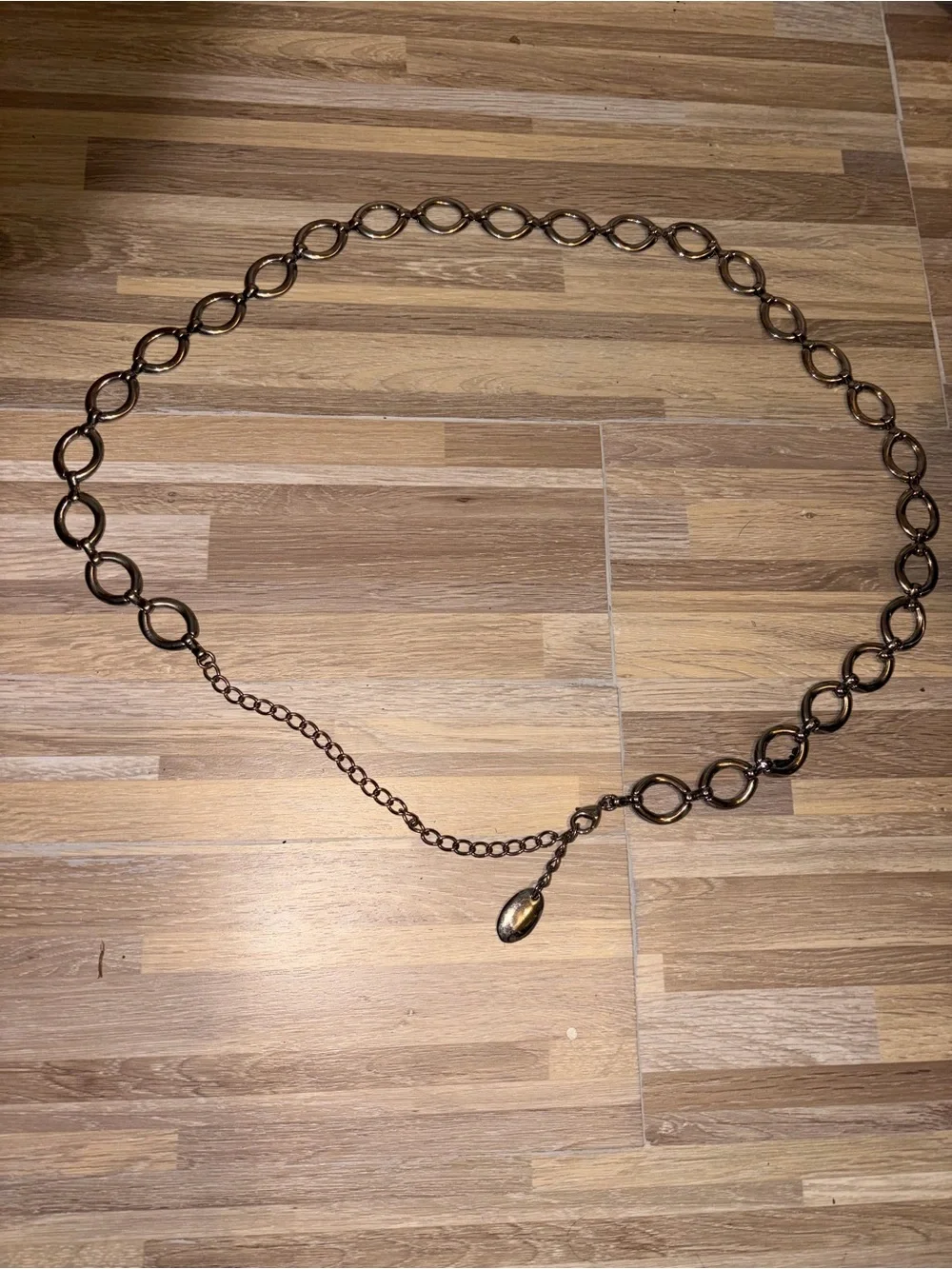 Women’s Chain Link Waist Belt in Antique Gold Small Waist